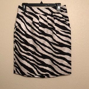 NWT Banana Republic Zebra Print Skirt